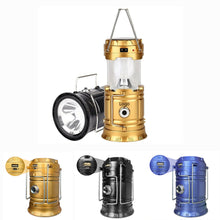 Solar-Powered LED Camping Lantern with Handle