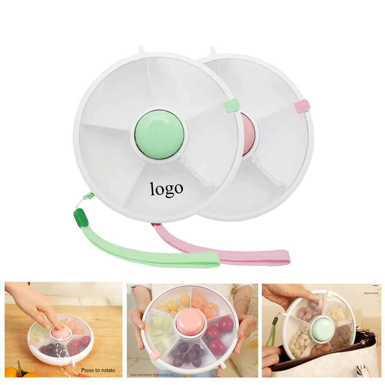 Eco-Friendly Press Rotating Fruit Tray With Safety Lock