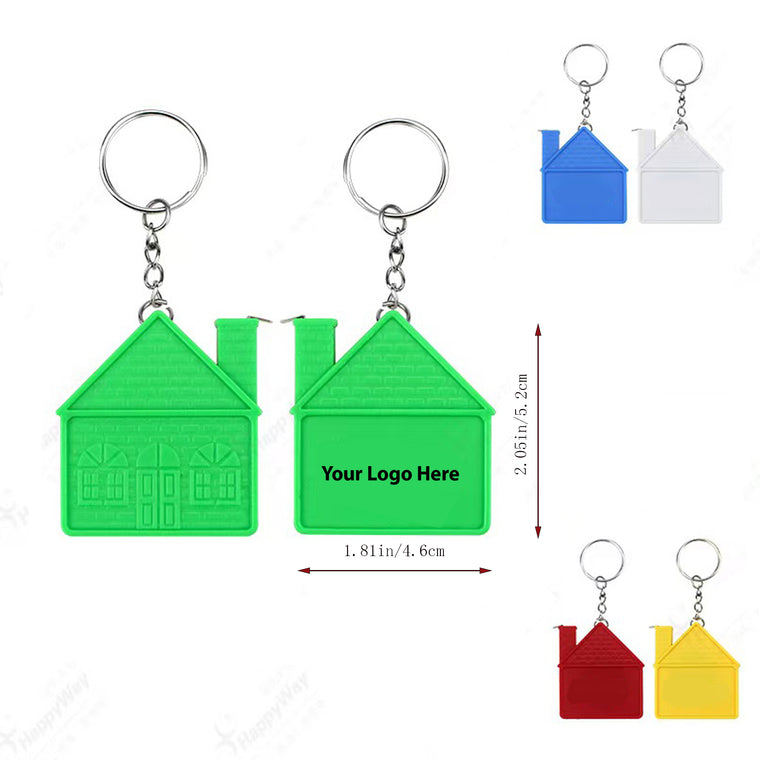 House Shaped Tape Measure Keychain