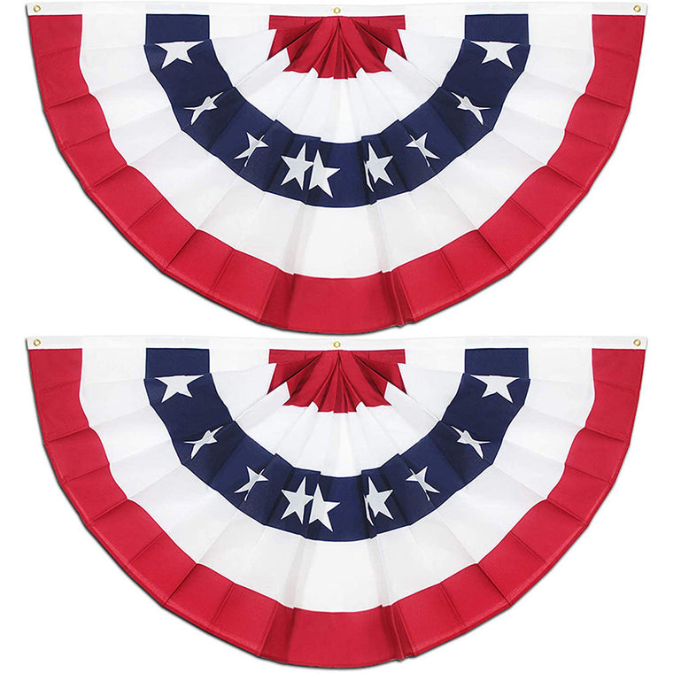 Us Fan-Shaped Bunting Flag