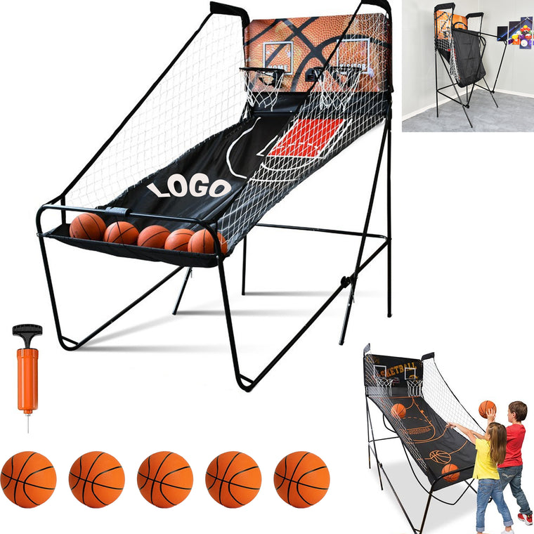 Folding Basketball Machine With 5 Rubber Balls