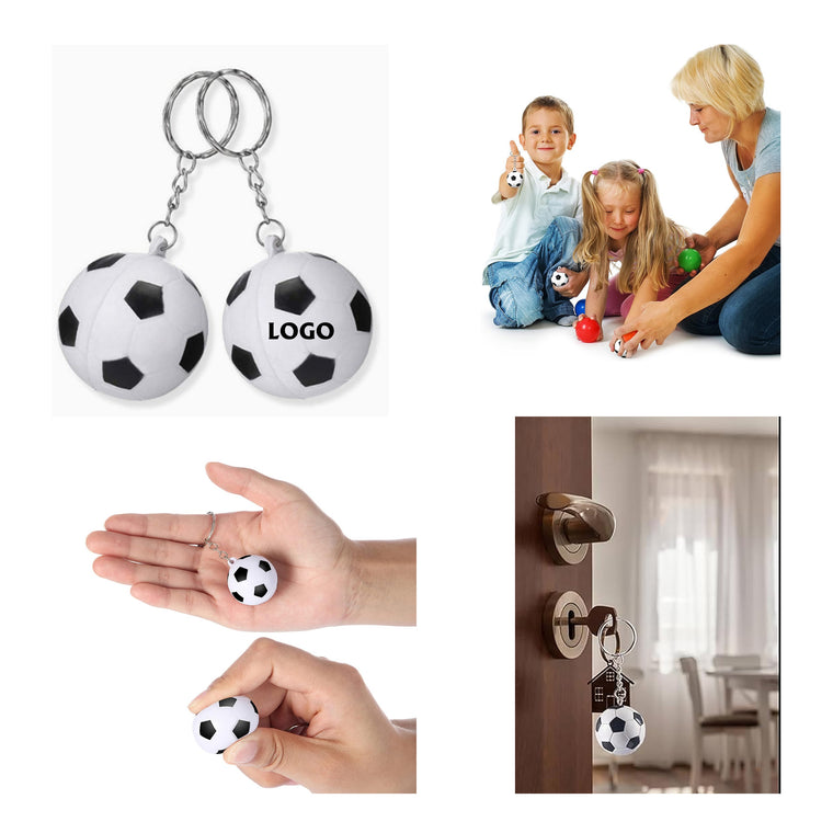 Soccer Ball Pressure Ball Keychain