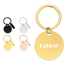 Stainless Steel Metal Round Brand Keychain