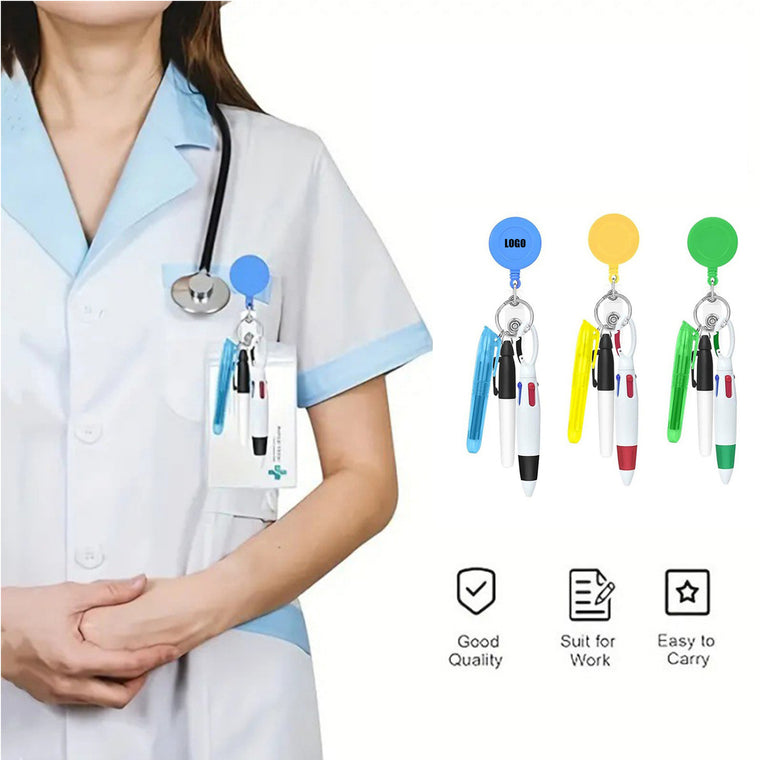 Doctor Pen Set With Retractable Scroll And Id Buckle