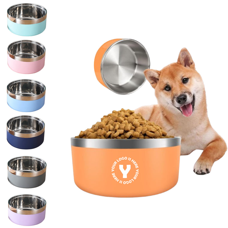 35 Oz Stainless Steel Double Wall Dog Bowls