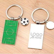 Metal Soccer Field Keychain