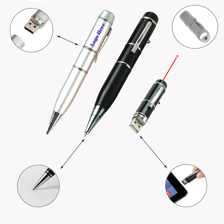 3-In-1 2Gb Laser Flash Drive Pen