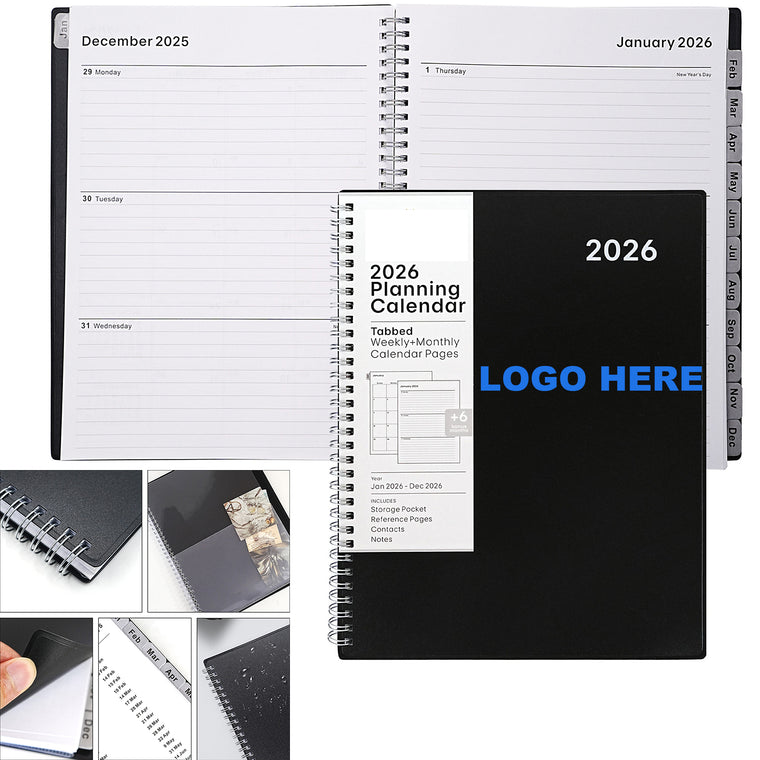 A4 Time Management 2026 Plan Coil Notebook