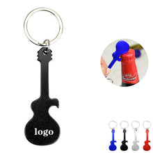 Guitar Shape Aluminum Bottle Opener Keychain