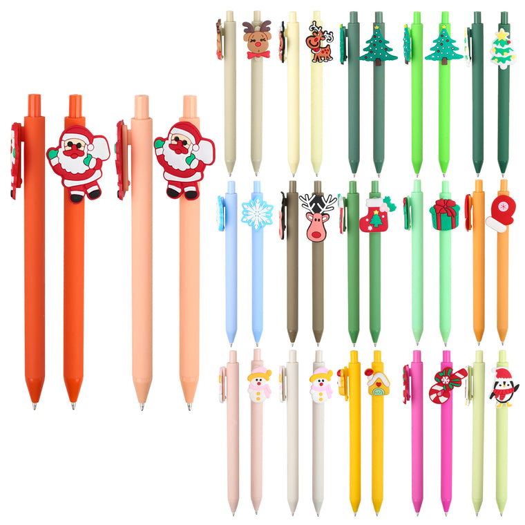 Christmas Cartoon PVC Soft Rubber Ballpoint Pen