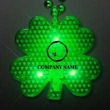 Light Up Necklace Luck of The Irish Clover Leaf Shamrock