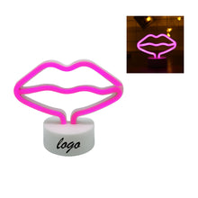 Lip Shaped Led Neon Signs With Stand