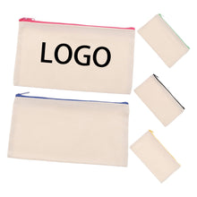 Cotton Canvas Zipper Pouch
