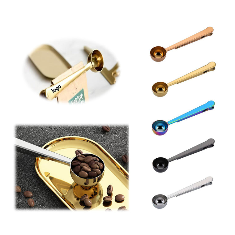 Stainless Steel Coffee Scoop W/Bag Clip