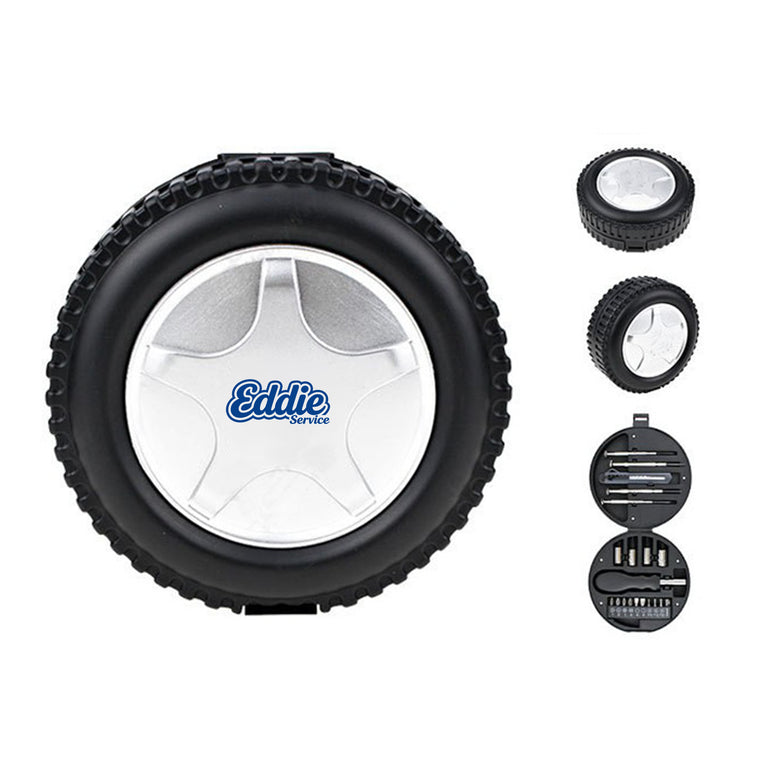 20-Piece Portable Tool Kit In Tire-Shaped Case
