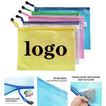 A4 Grid Zipper File Bags
