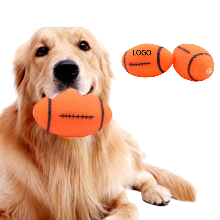 Squeaky Rugby Squeaker Football Chew Toys For Dogs Pets