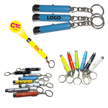 LED Flashlight Projection Keychain