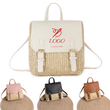 Eco-Friendly Straw Woven Handbag Backpack