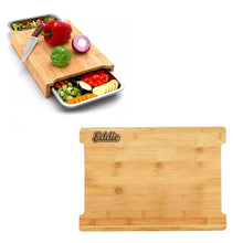 Bamboo Cutting Board with 2 Sliding Trays