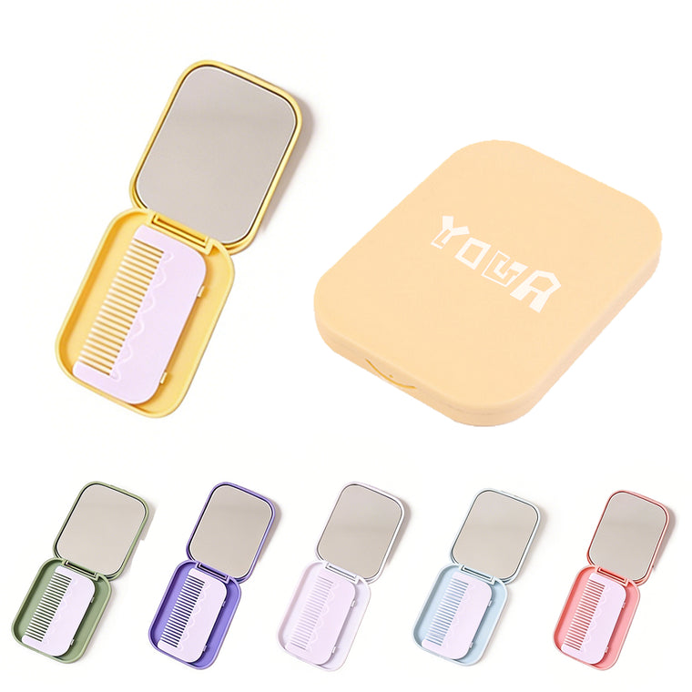 2-In-1 Mirror And Comb Foldable Portable Travel Mirror