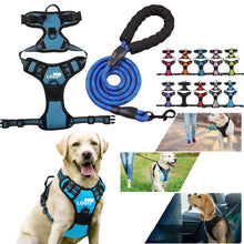 Reflective Night Dog Harness Leash Set