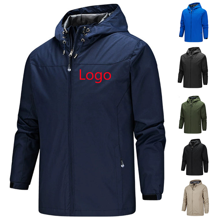 Unisex Outdoor Casual Lightweight Hooded Windbreaker Jacket
