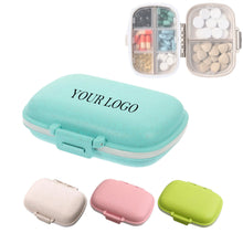 8-Grid Wheat Straw Sealed Daily Medicine Storage Boxes