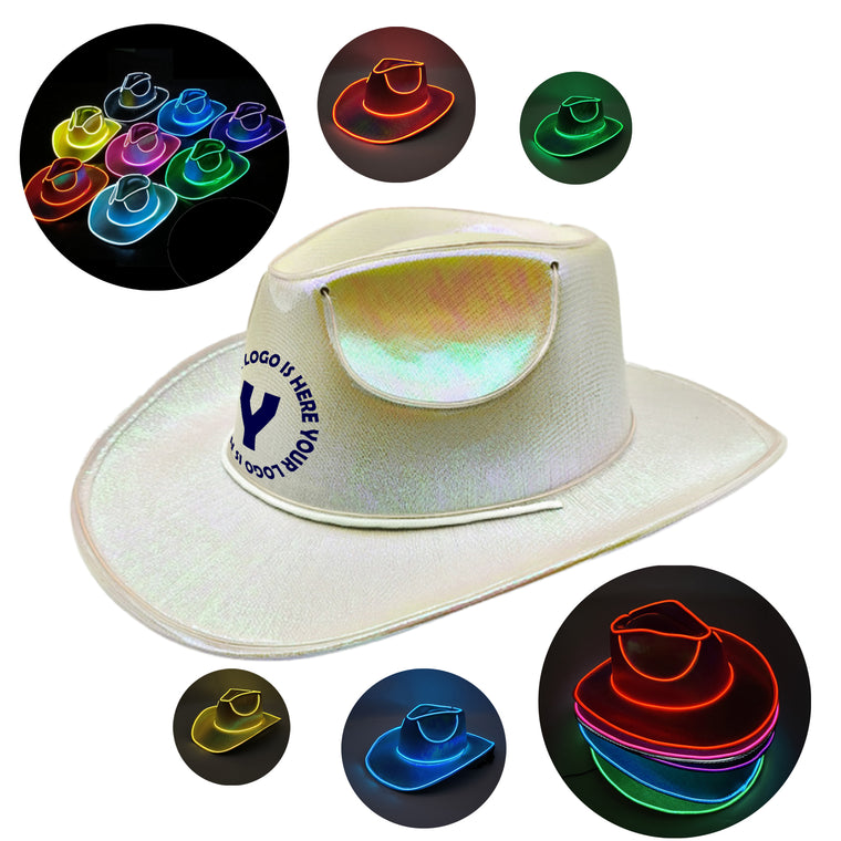 Led Wireless Fluorescent Illusion Cowboy Hat