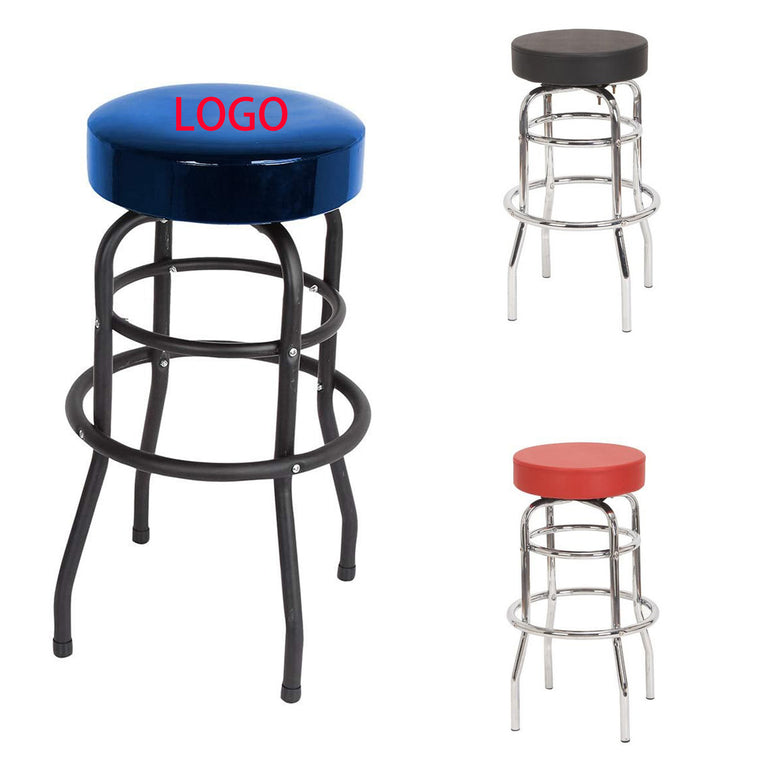 PU Leather Seat Tall Metal Bar Stool