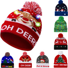 Christmas LED Light-up Knitted Beanie Hat Winter Cap