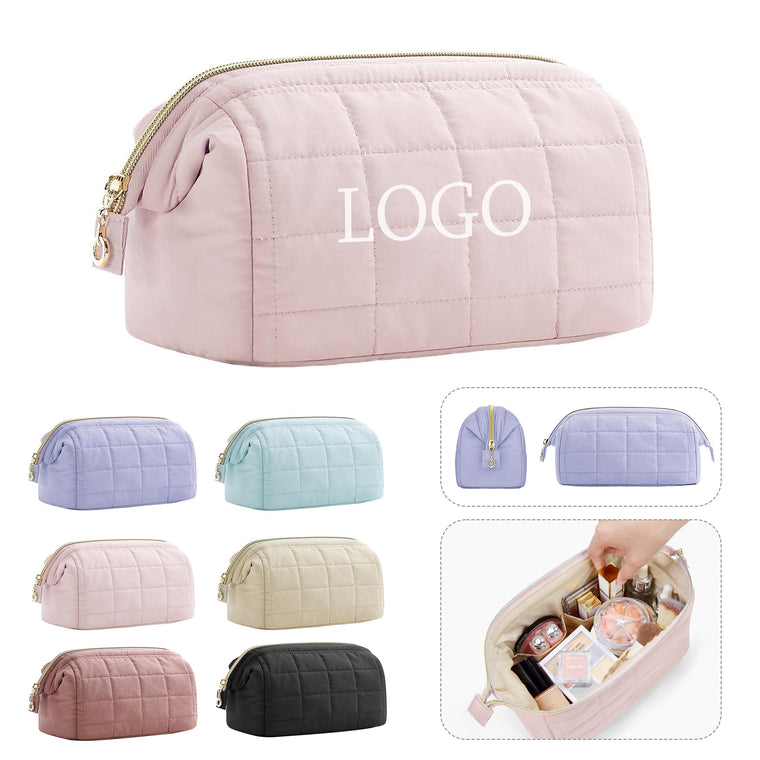 Cotton Quilted Makeup Bag
