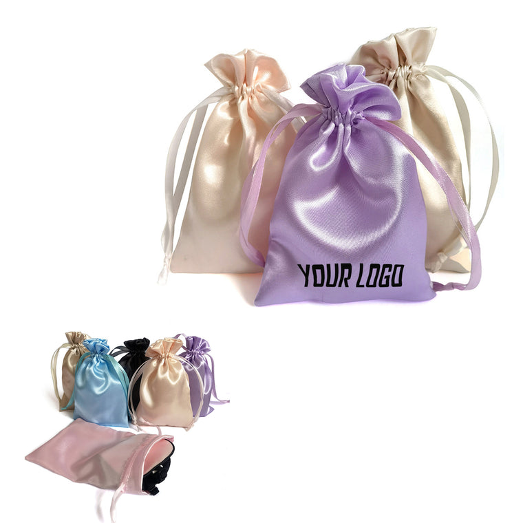 Smooth Satin Drawstring Pocket