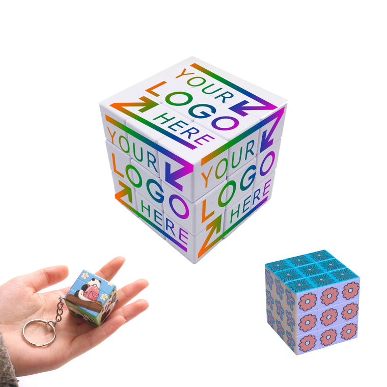 Fully Customized Cube 3 x 3 Key Ring