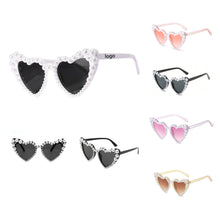 Love Sunglasses with Borderless Design and Pearl Inlays