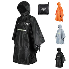 Hooded Rain Poncho Unisex Long Raincoat