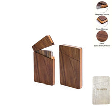 Magnetic Walnut Card Holder