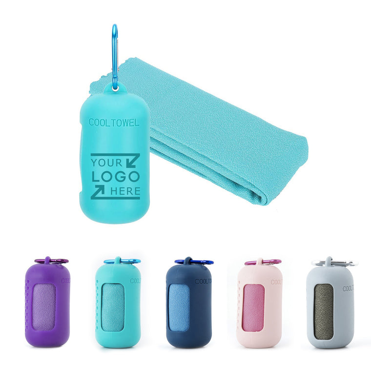 Sports Cooling Towel With Silicone Towel Cover