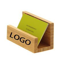 Bamboo Wood Desktop Business Card Holder