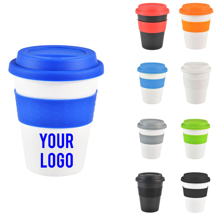 12Oz. Coffee Cup with Silicone Lid and Cup Sleeve