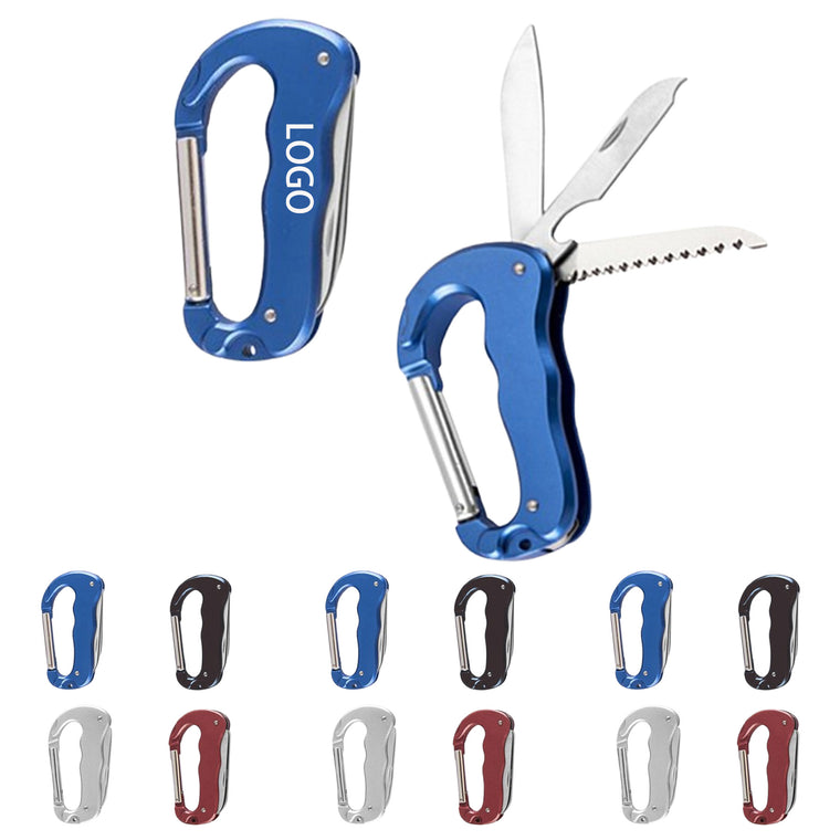 Multitool Carabiner W/ Knife Saw Opener Nail File