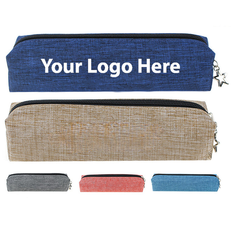Heathered Zippered Pencil Pouch