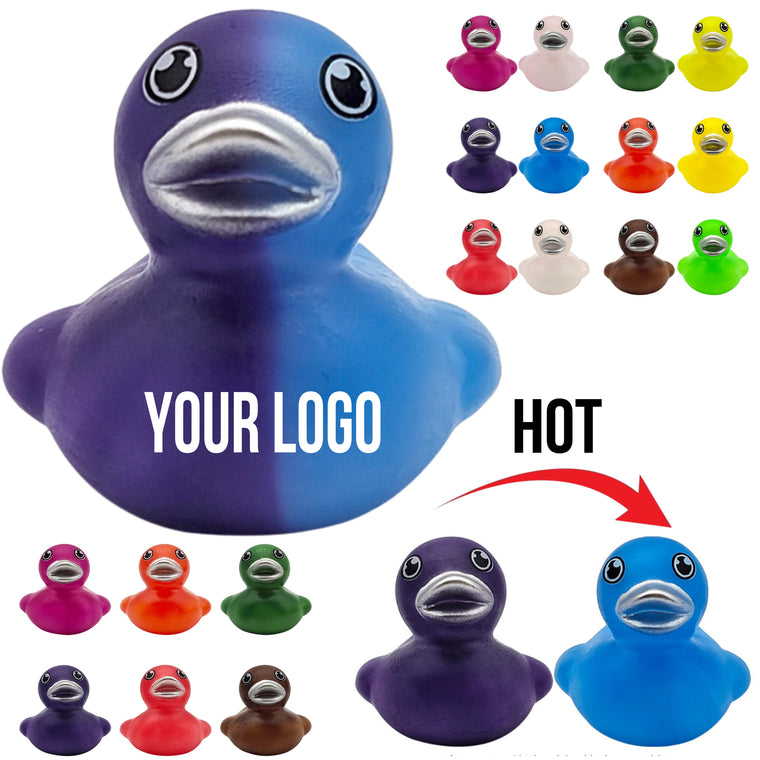 Custom Mini Color Changing Rubber Duck Baby Bath Toy