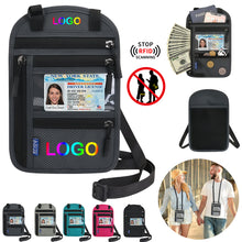 RFID Blocking Passport Holder Neck Wallet