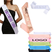 Blank Sash With Rhinestone Printing
