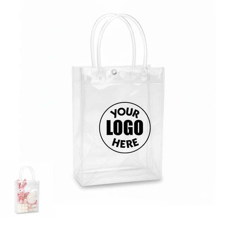 Thickened Pvc Transparent Plastic Gift Bag With Handle