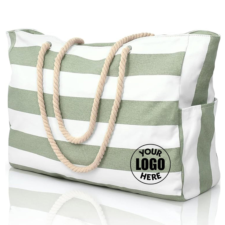 Large Waterproof Zipper Beach Tote