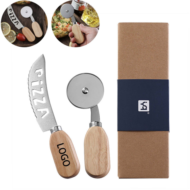 Stainless Steel Cheese Knife Pizza Cutter Set