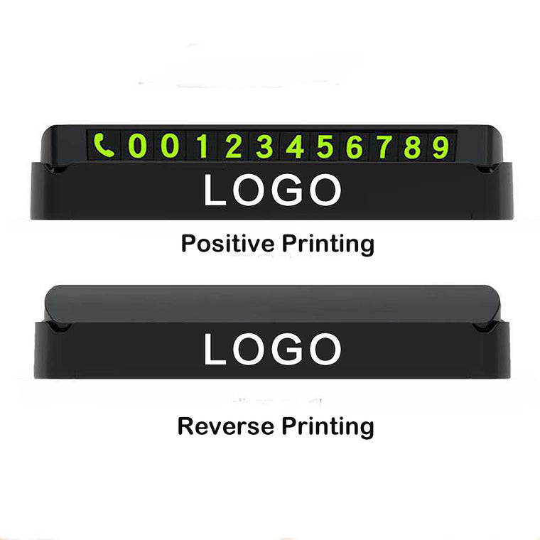 Personalized Black Fluorescent Parking Number Plates