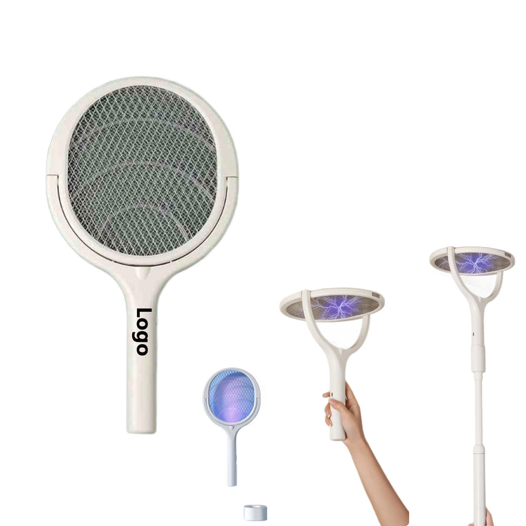 Electric Fly Swatter With Rotating Head & Telescopic Handle